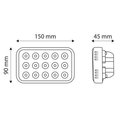 Lampada da lavoro LED EPISTAR LED/45W/10-30V IP67 6000K