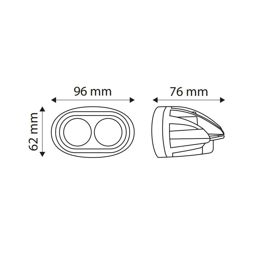 Lampada da lavoro LED STRUM LED/8W/10-80V IP67 6000K