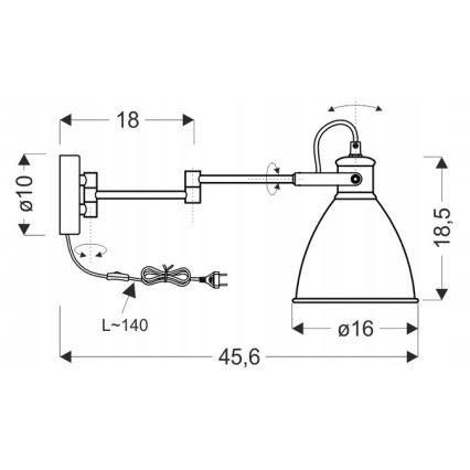 Lampada da muro ESPERA 1xE27/40W/230V