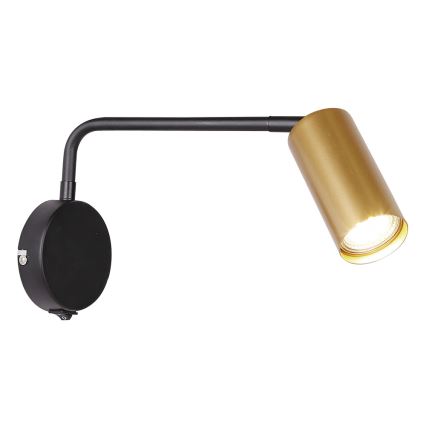 Lampada da muro TINA 1xGU10/15W/230V nero/oro