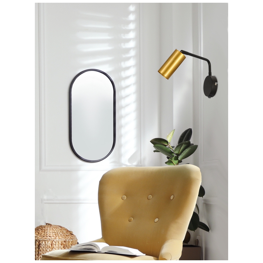 Lampada da muro TINA 1xGU10/15W/230V nero/oro