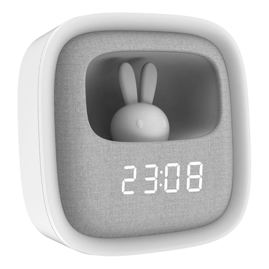 Lampada da notte dimmerabile a LED con sveglia BUNNY LED/1,2W/5V 3000K