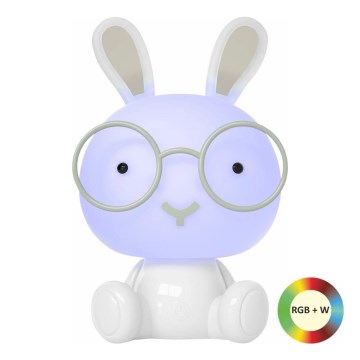 Lampada da notte dimmerabile per bambini LED RGBW LED/2,5W/230V con coniglio bianco