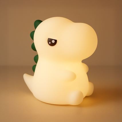 Lampada da notte per bambini DINO LED RGBW dimmerabile, ricaricabile e a sfioramento LED/1W/5V 1200 mAh