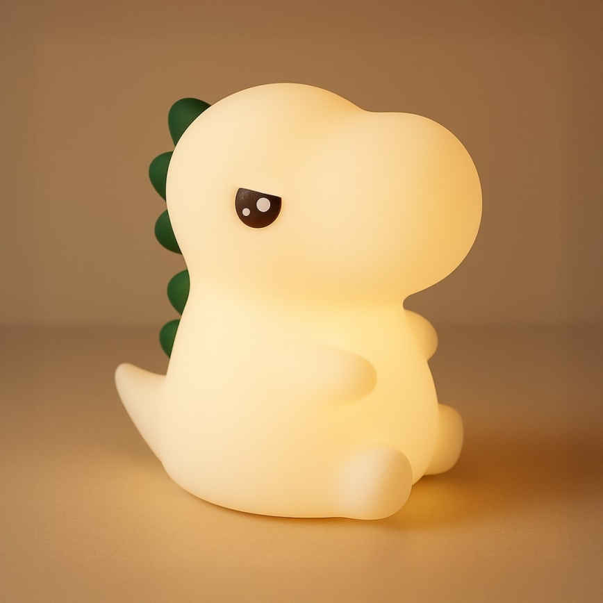 Lampada da notte per bambini DINO LED RGBW dimmerabile, ricaricabile e a sfioramento LED/1W/5V 1200 mAh