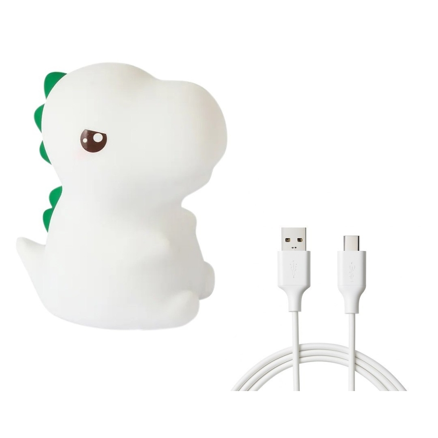 Lampada da notte per bambini DINO LED RGBW dimmerabile, ricaricabile e a sfioramento LED/1W/5V 1200 mAh
