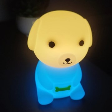 Lampada da notte ricaricabile per bambini LED RGBW dimmerabile LED/2,5W/5V 3000K 1200 mAh cane