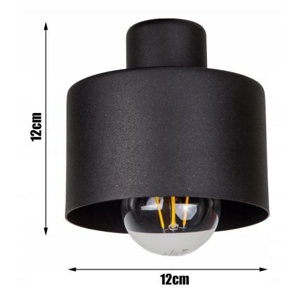 Lampada da parete 1xE27/20W/230V nera