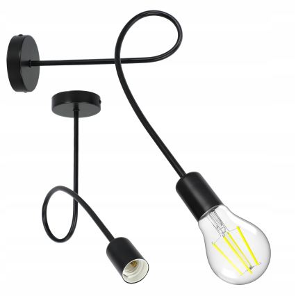 Lampada da parete 1xE27/20W/230V nera