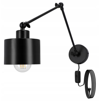 Lampada da parete 1xE27/20W/230V nera