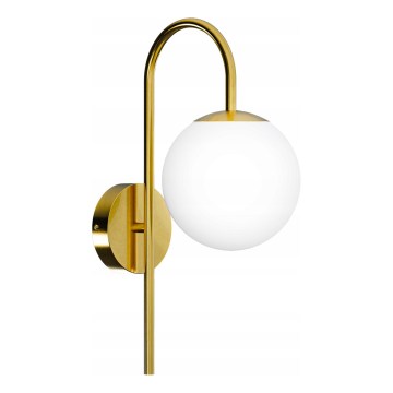 Lampada da parete 1xE27/40W/230V dorata/bianca