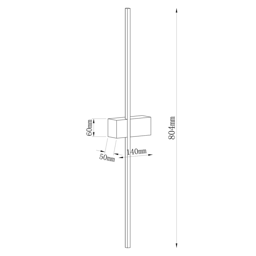 Lampada da parete a LED AISHA LED/12W/230V 4000K 80 cm oro