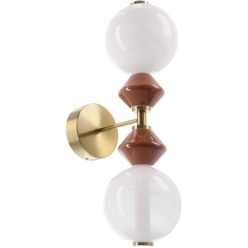 Lampada da parete a LED FLORES 2xLED/5W/230V oro/marrone