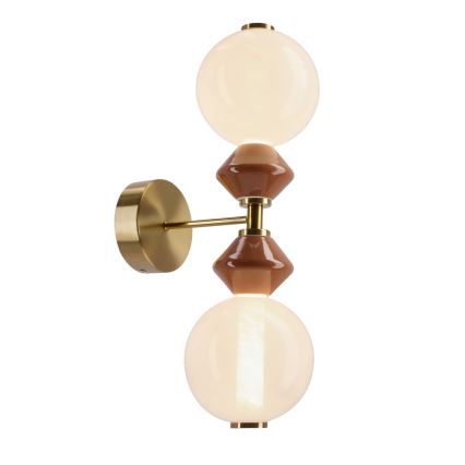 Lampada da parete a LED FLORES 2xLED/5W/230V oro/marrone