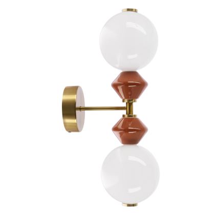 Lampada da parete a LED FLORES 2xLED/5W/230V oro/marrone