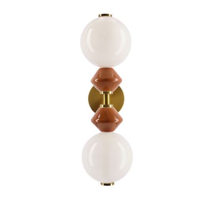 Lampada da parete a LED FLORES 2xLED/5W/230V oro/marrone