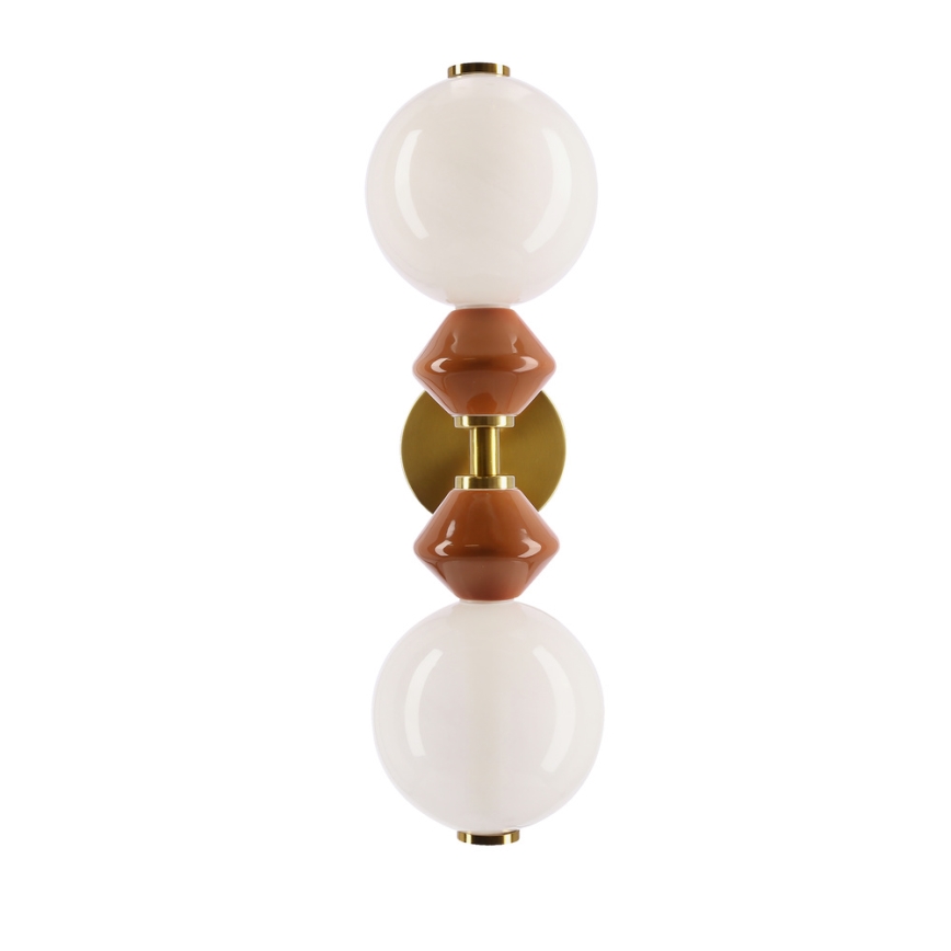 Lampada da parete a LED FLORES 2xLED/5W/230V oro/marrone