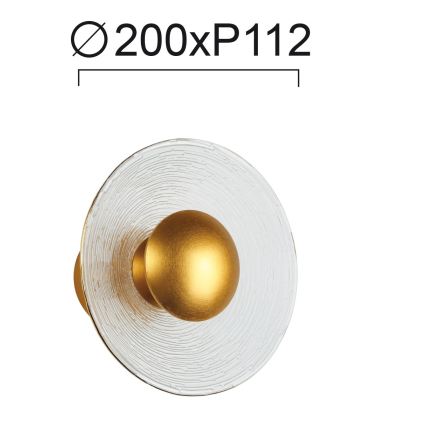 Lampada da parete a LED GLAMOUR LED/9W/230V dorata