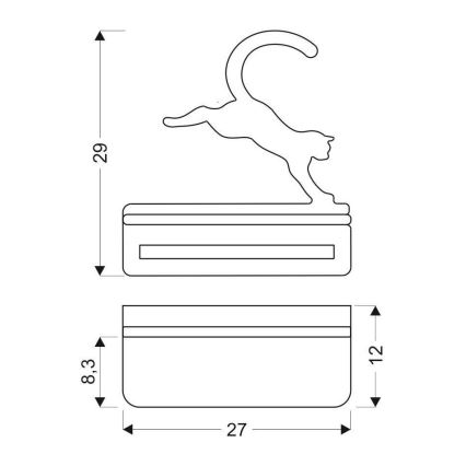 Lampada da parete a LED per bambini con mensola JUMPING CAT LED/5W/230V