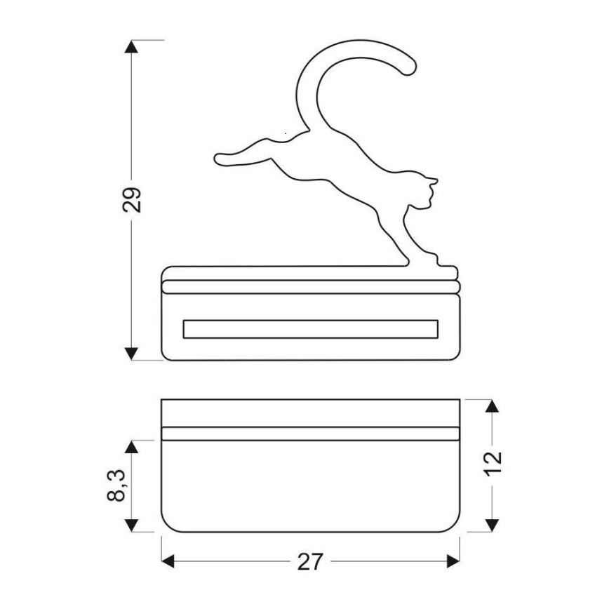 Lampada da parete a LED per bambini con mensola JUMPING CAT LED/5W/230V