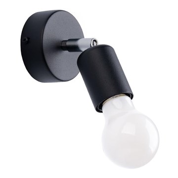Lampada da parete a spot FORNES 1xE27/60W/230V nero