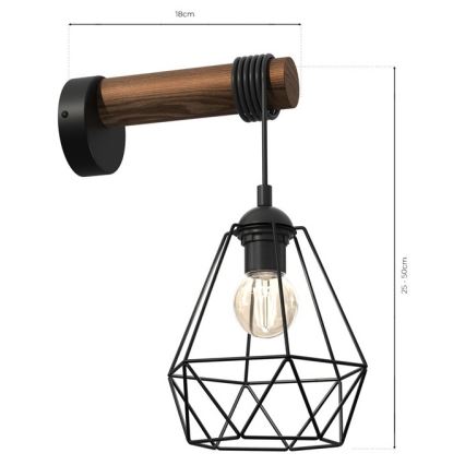 Lampada da parete ACERO 1xE27/60W/230V