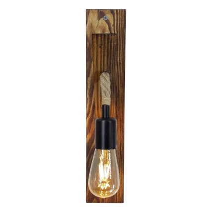 Lampada da parete AHSAP 1x E27/40W/230V, pino/noce