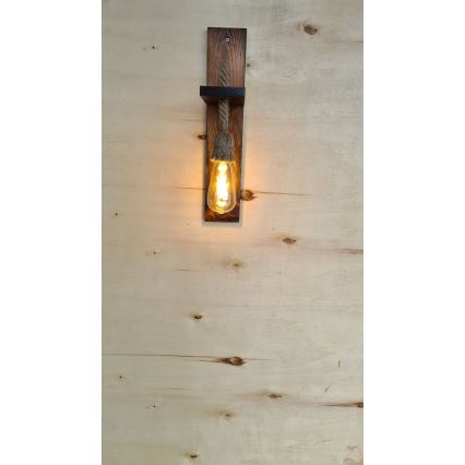 Lampada da parete AHSAP 1xE27/40W/230V Pino/Noce