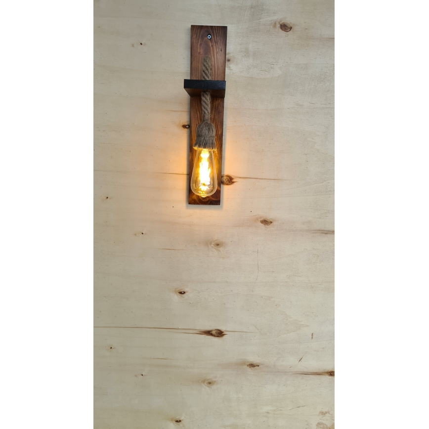 Lampada da parete AHSAP 1xE27/40W/230V Pino/Noce
