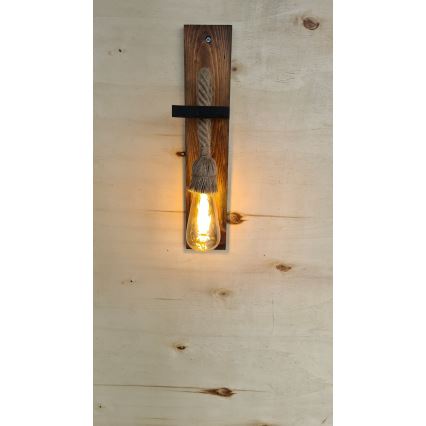 Lampada da parete AHSAP 1xE27/40W/230V Pino/Noce