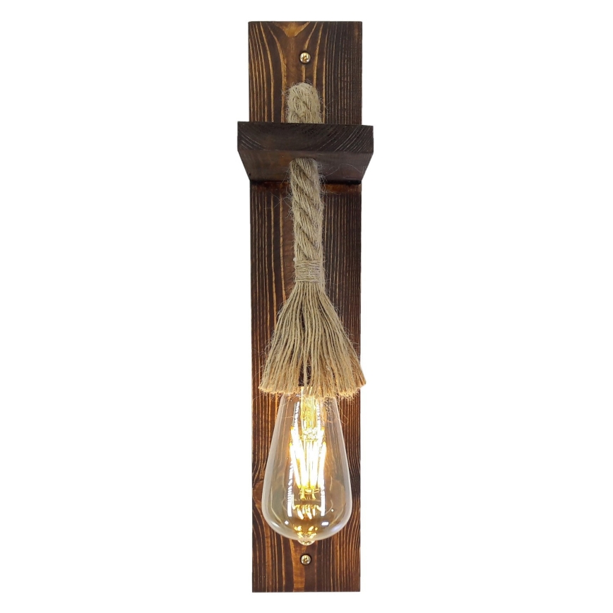 Lampada da parete AHSAP 1xE27/40W/230V Pino/Noce