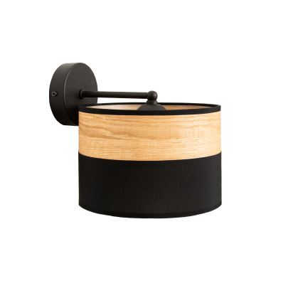 Lampada da parete ALBA 1xE27/15W/230V nero/marrone