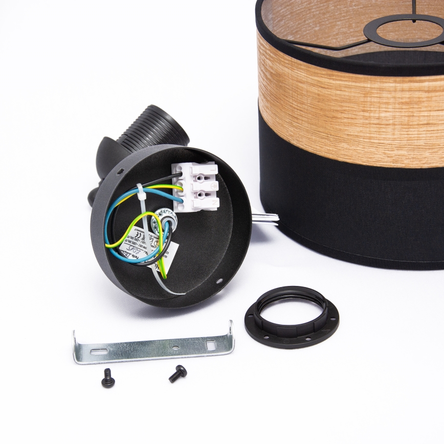 Lampada da parete ALBA 1xE27/15W/230V nero/marrone