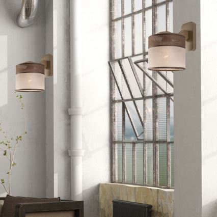 Lampada da parete ANDREA 1xE27/60W/230V faggio
