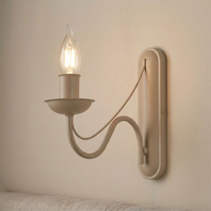 Lampada da parete ANTON 1xE14/60W/230V beige