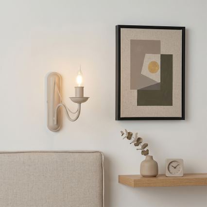 Lampada da parete ANTON 1xE14/60W/230V beige