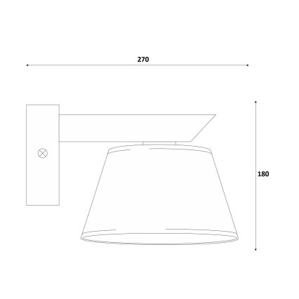 Lampada da parete ANTONIO 1xE14/40W/230V faggio