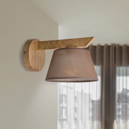 Lampada da parete ANTONIO 1xE14/40W/230V rovere