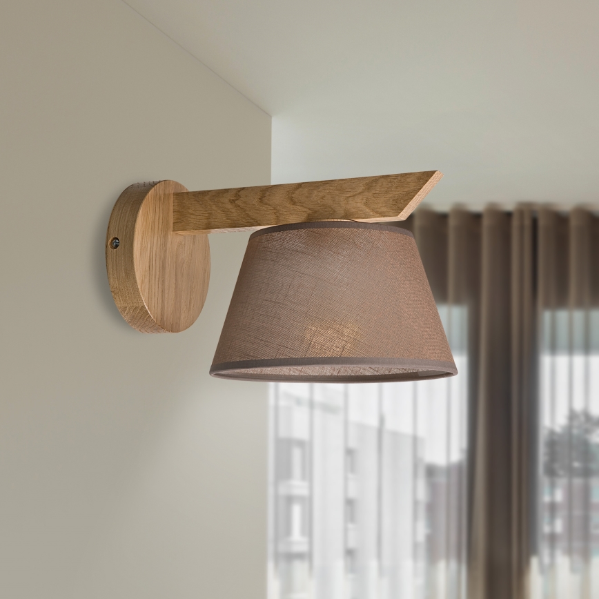 Lampada da parete ANTONIO 1xE14/40W/230V rovere