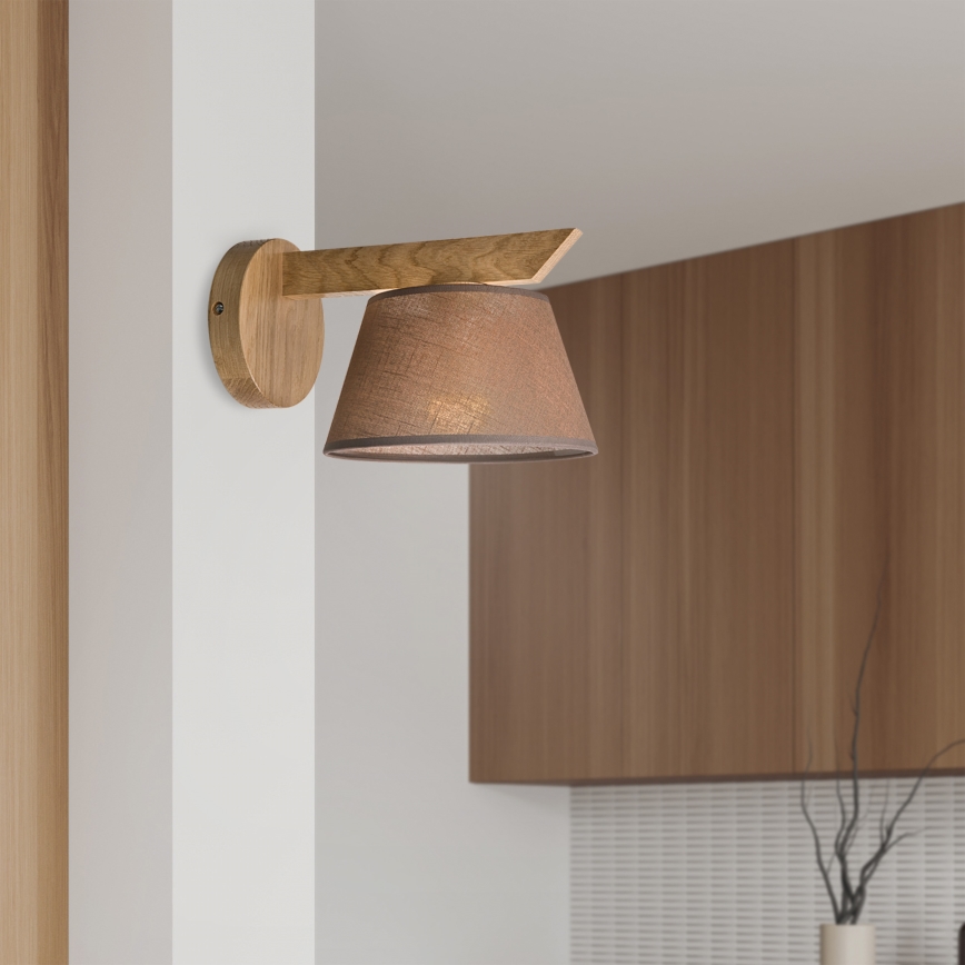 Lampada da parete ANTONIO 1xE14/40W/230V rovere