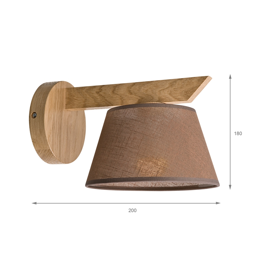 Lampada da parete ANTONIO 1xE14/40W/230V rovere