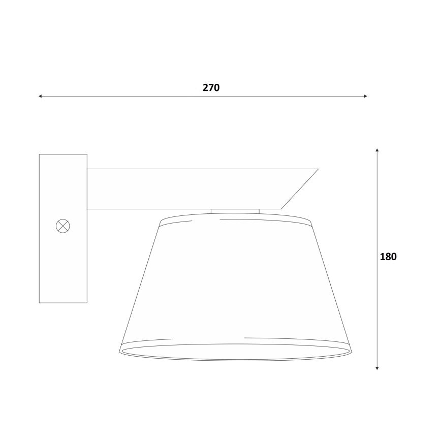 Lampada da parete ANTONIO 1xE14/40W/230V rovere