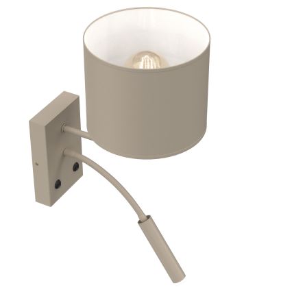 Lampada da parete ARDEN 1xE27/15W/230V + 1xG9/8W beige