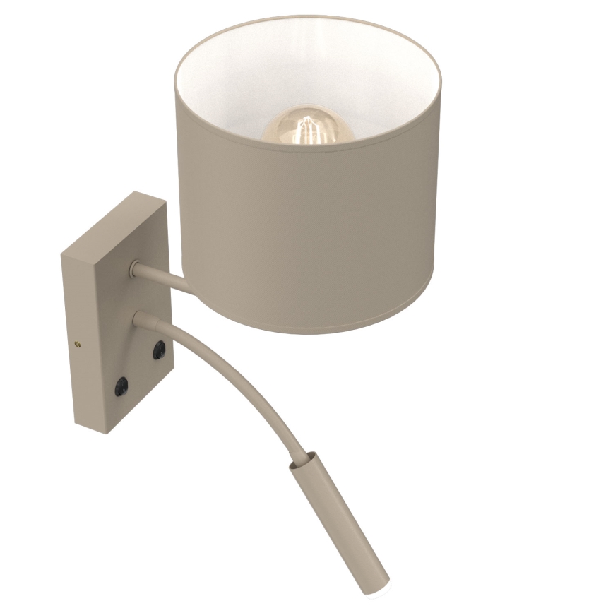 Lampada da parete ARDEN 1xE27/15W/230V + 1xG9/8W beige