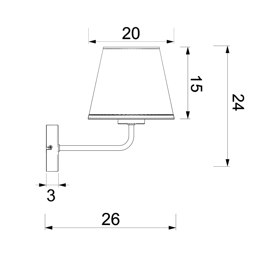 Lampada da parete ARDEN 1xE27/15W/230V beige