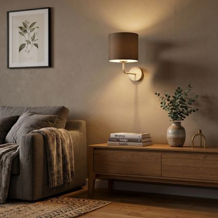 Lampada da parete ARDEN 1xE27/15W/230V beige/marrone