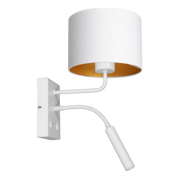 Lampada da parete ARDEN 1xE27/60W+1xG9/8W/230V bianco/oro
