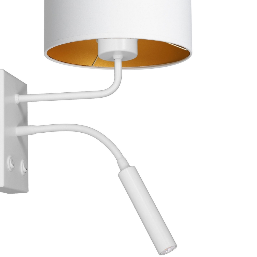 Lampada da parete ARDEN 1xE27/60W+1xG9/8W/230V bianco/oro