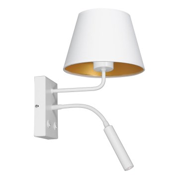 Lampada da parete ARDEN 1xE27/60W+1xG9/8W/230V bianco/oro