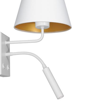Lampada da parete ARDEN 1xE27/60W+1xG9/8W/230V bianco/oro